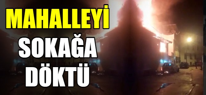 Bursa'da ev alev alev yandı