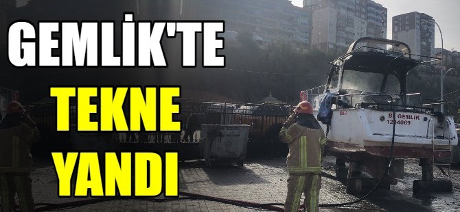Balıkçı barınağına çekilen tekne yandı