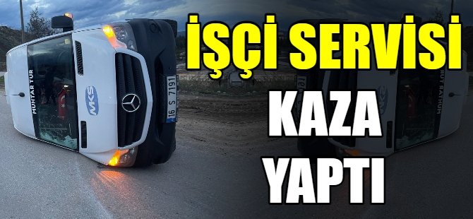 İşçi servisi ile otomobil çarpıştı