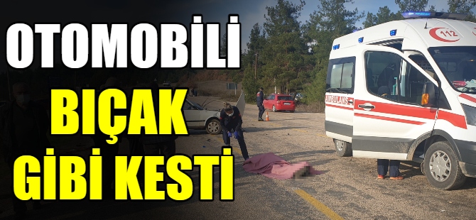 Kar makinesi otomobili biçti