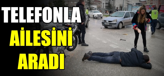 Otomobil ile motosiklet çarpıştı