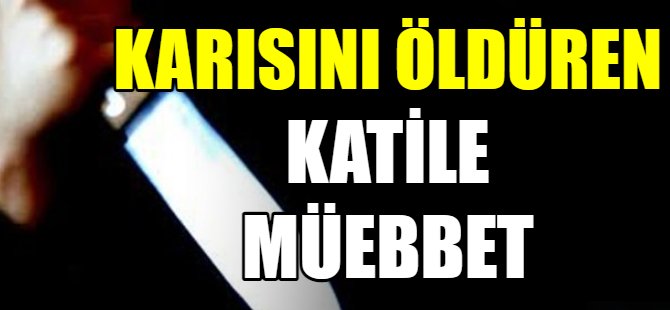 Eşini öldüren sanığa müebbet