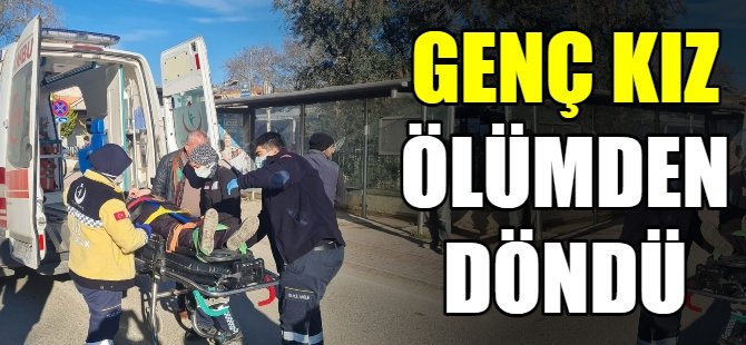 Kontrolden çıkan araç genç kıza çarptı