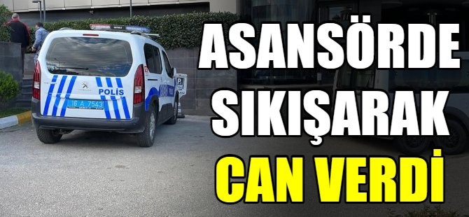 Asansör boşluğuna sıkışarak can verdi