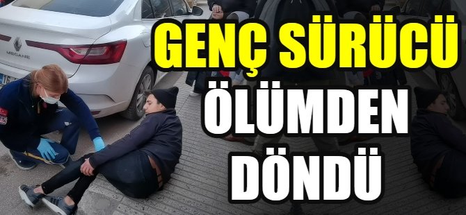 Kamyonet elektrikli bisiklete çarptı