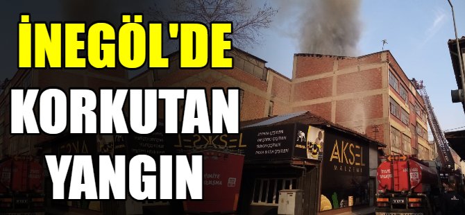 İnegöl'de korkutan yangın