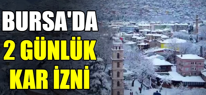 Bursa'da iki günlük kar izni