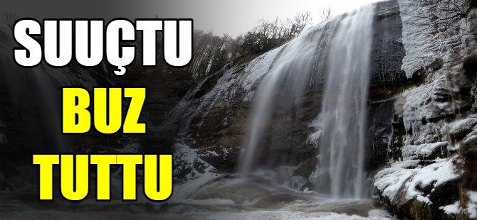 Suuçtu buzlarla kaplandı