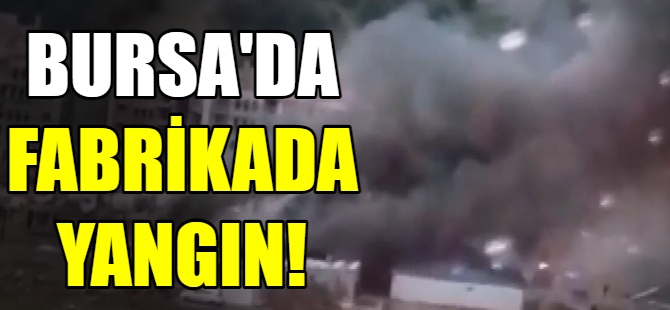 Bursa'da fabrikada yangın