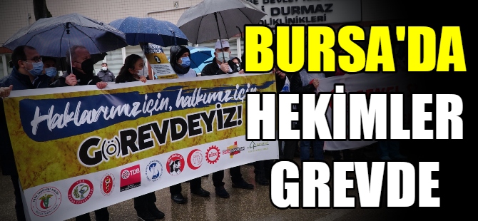 Bursa'da hekimler greve çıktı