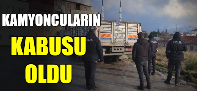 Hırsızlar kamyon akülerine dadandı