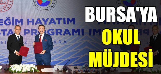 Bursa'ya 5 yeni okul müjdesi