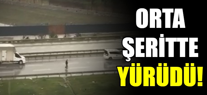 Trafikte tehlikeli yürüyüş