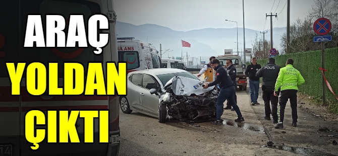 Otomobil yoldan çıktı