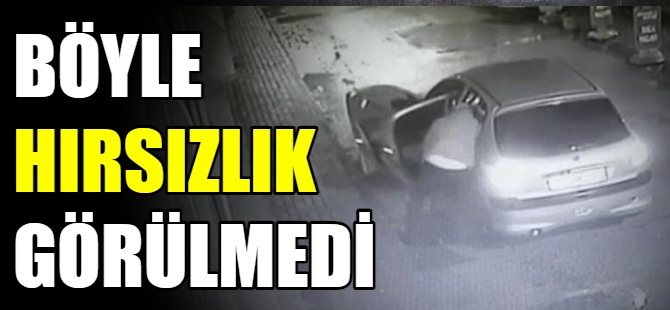 Otomobili ile rögar kapağı çaldı