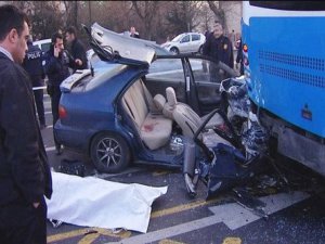 Ankara’da kaza: 1 ölü, 2 yaralı