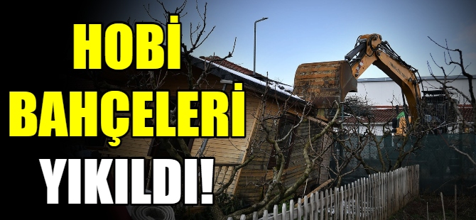 Hobi bahçeleri yıkıldı