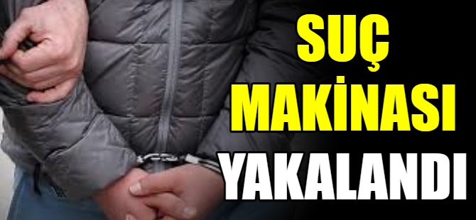 Suç makinesi yakalandı