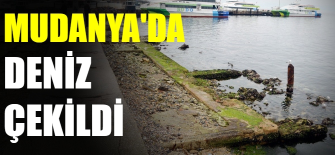 Mudanya’da deniz çekildi