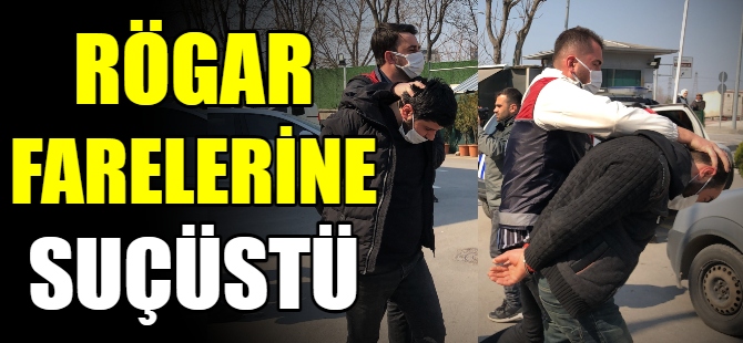 Rögar farelerine suçüstü