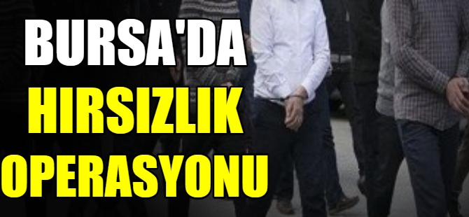 Bursa'da hırsızlık operasyonu