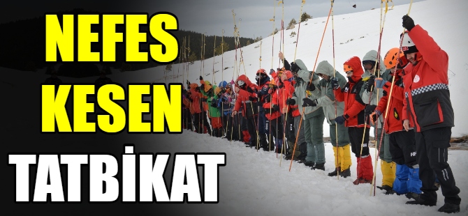Uludağ'da nefes kesen tatbikat