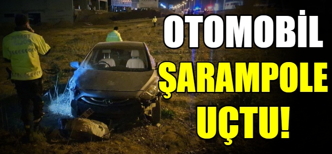 Otomobil şarampole uçtu
