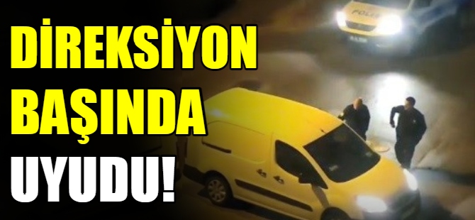 Direksiyon başında uyudu