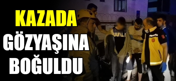 Kazada gözyaşına boğuldu