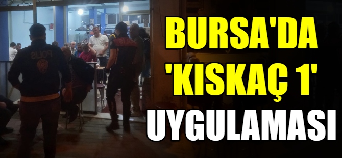 Bursa'da 'Kıskaç 1' uygulaması