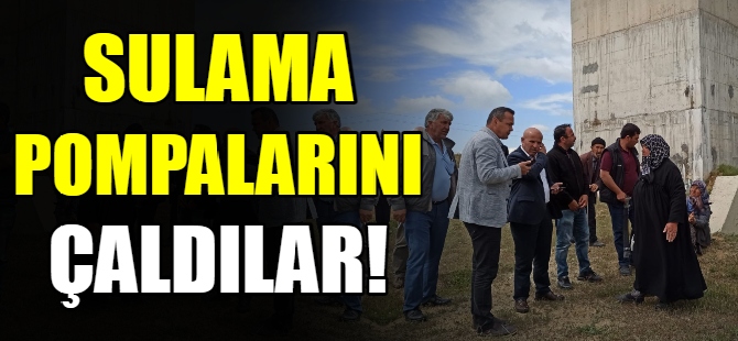 Sulama pompalarını çaldılar