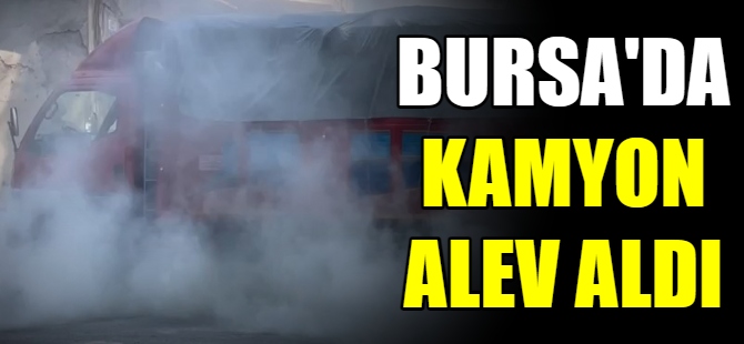 Bursa'da kamyon alev aldı