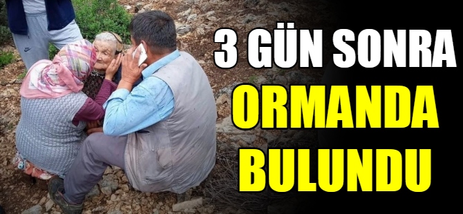 3 gün sonra ormanda bulundu