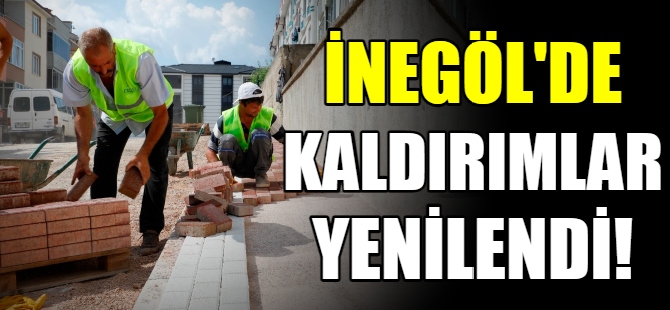 İnegöl'de kaldırımlar yenilendi