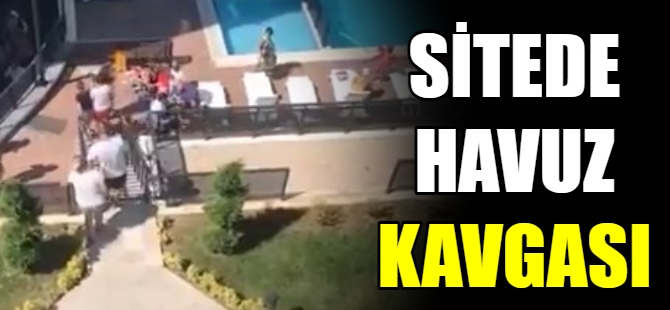 Mudanya'da sitede havuz kavgası