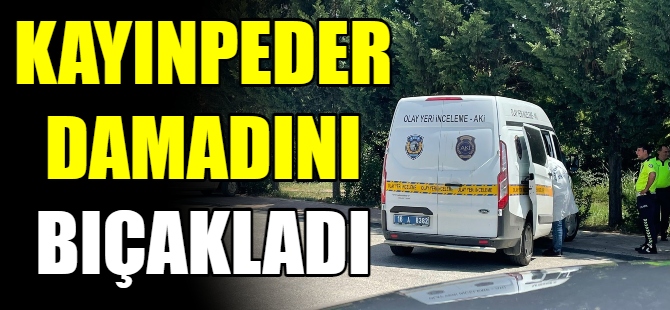 Kayınpeder damadını bıçakladı