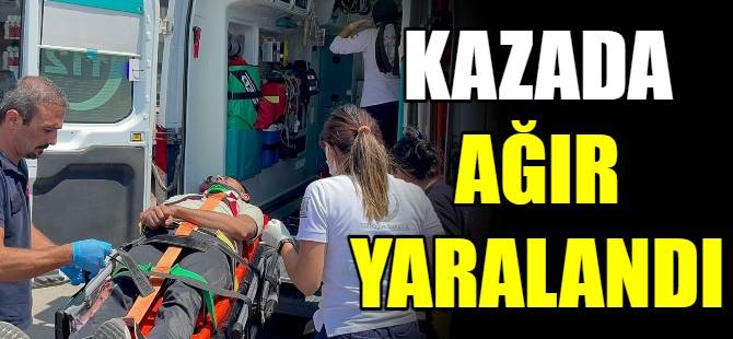 Kamyonet ile motosiklet çarpıştı