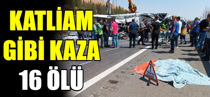 Gaziantep'te kaza: 16 ölü