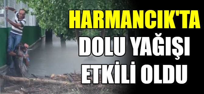 Harmancık’ta dolu yağışı etkili oldu