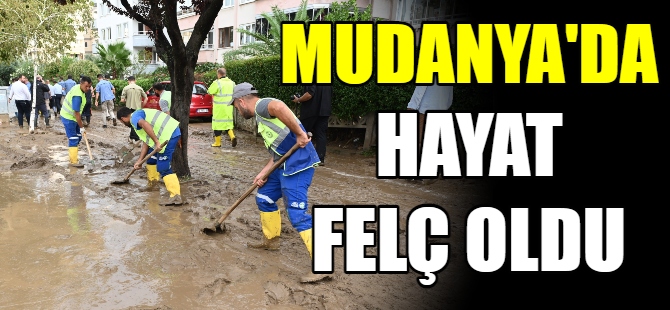 Mudanya'da sel hayatı felç eti