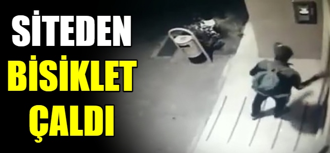 Siteden bisiklet çaldı