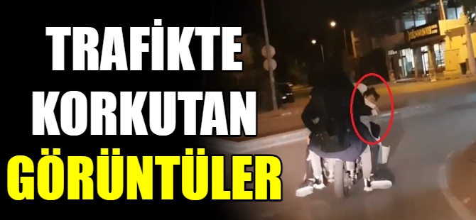 Trafikte korkutan görüntüler