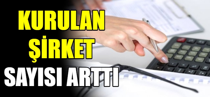 Kurulan şirket sayısı arttı