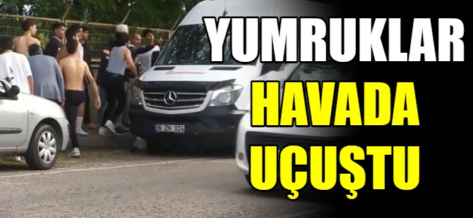 Yumruklar havada uçuştu