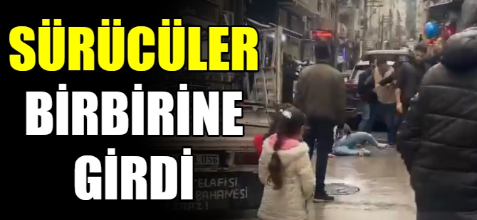 Sürücüler birbirine girdi