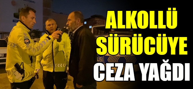 Alkollü sürücüye ceza yağdı