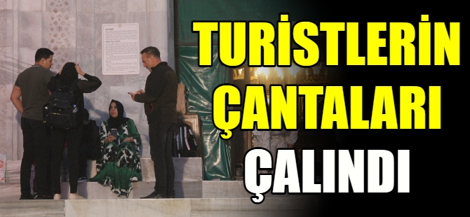 Hırsızlar turistlerin çantasını çaldı