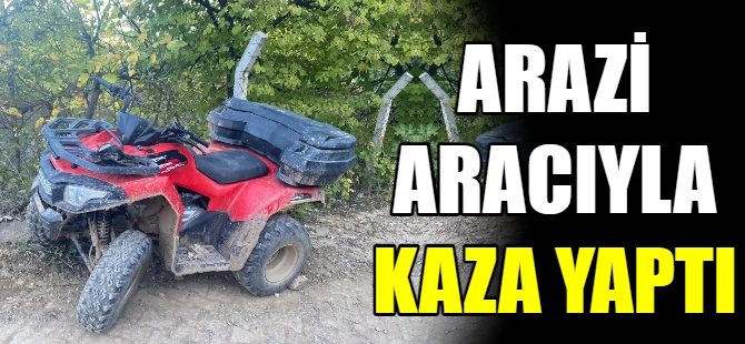 ATV aracı savruldu