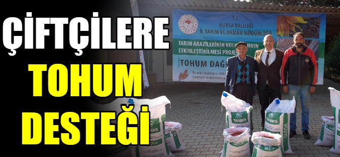 Çiftçilere ücretsiz buğday tohumu dağıtıldı