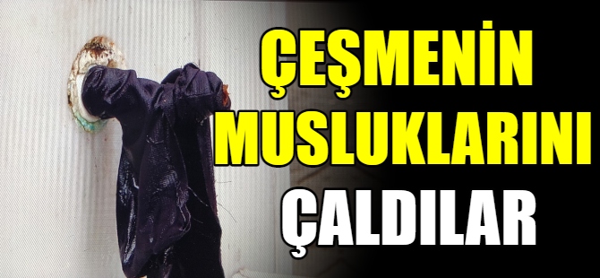 Tarihi çeşmenin musluklarını çaldılar